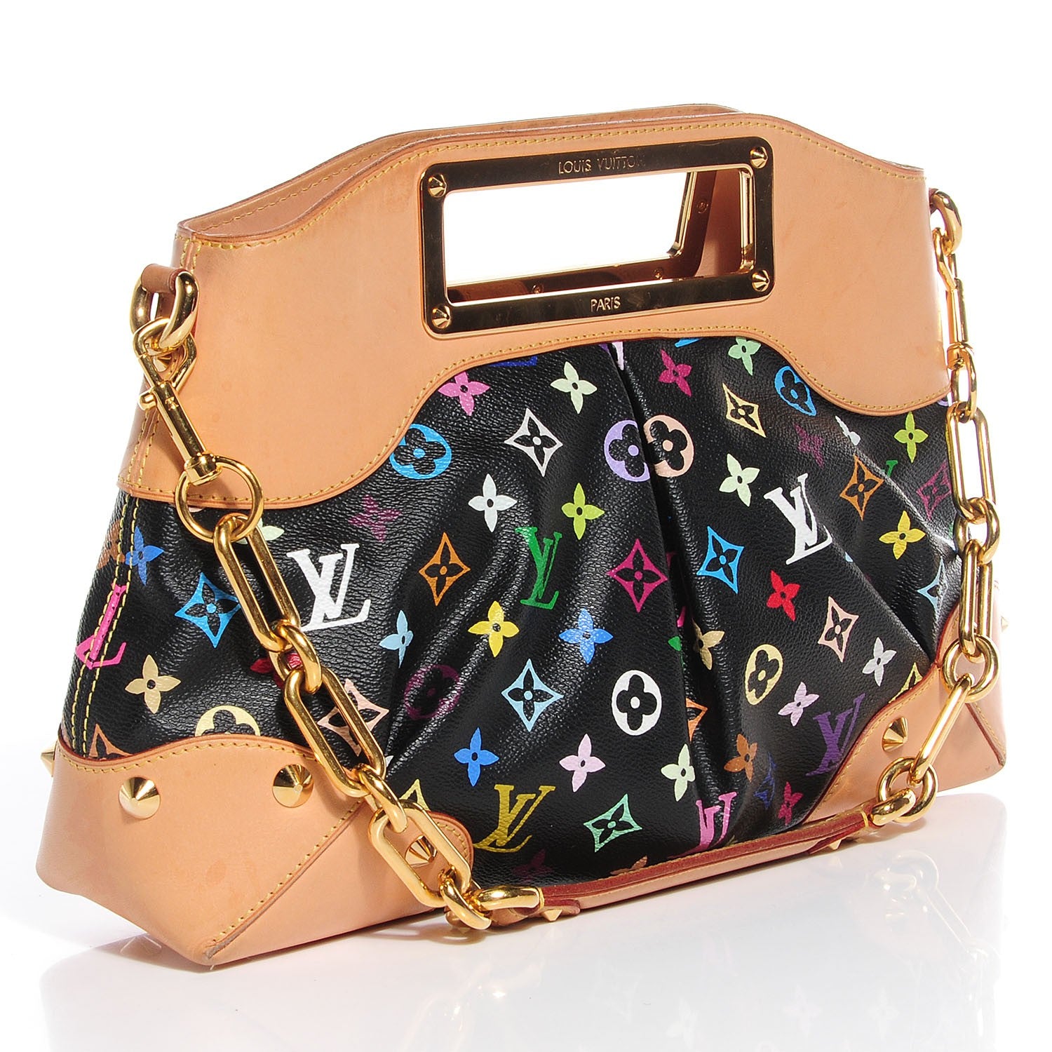 Louis Vuitton Monogram Multicolor Judy MM Black 3 of 7
