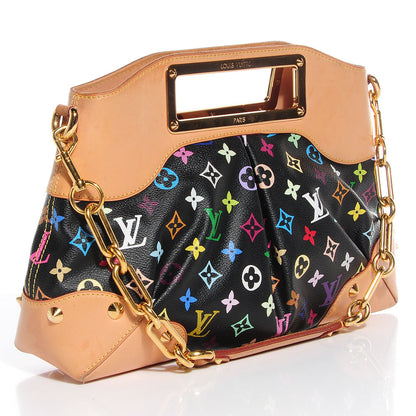 Louis Vuitton Monogram Multicolor Judy MM Black 3 of 7