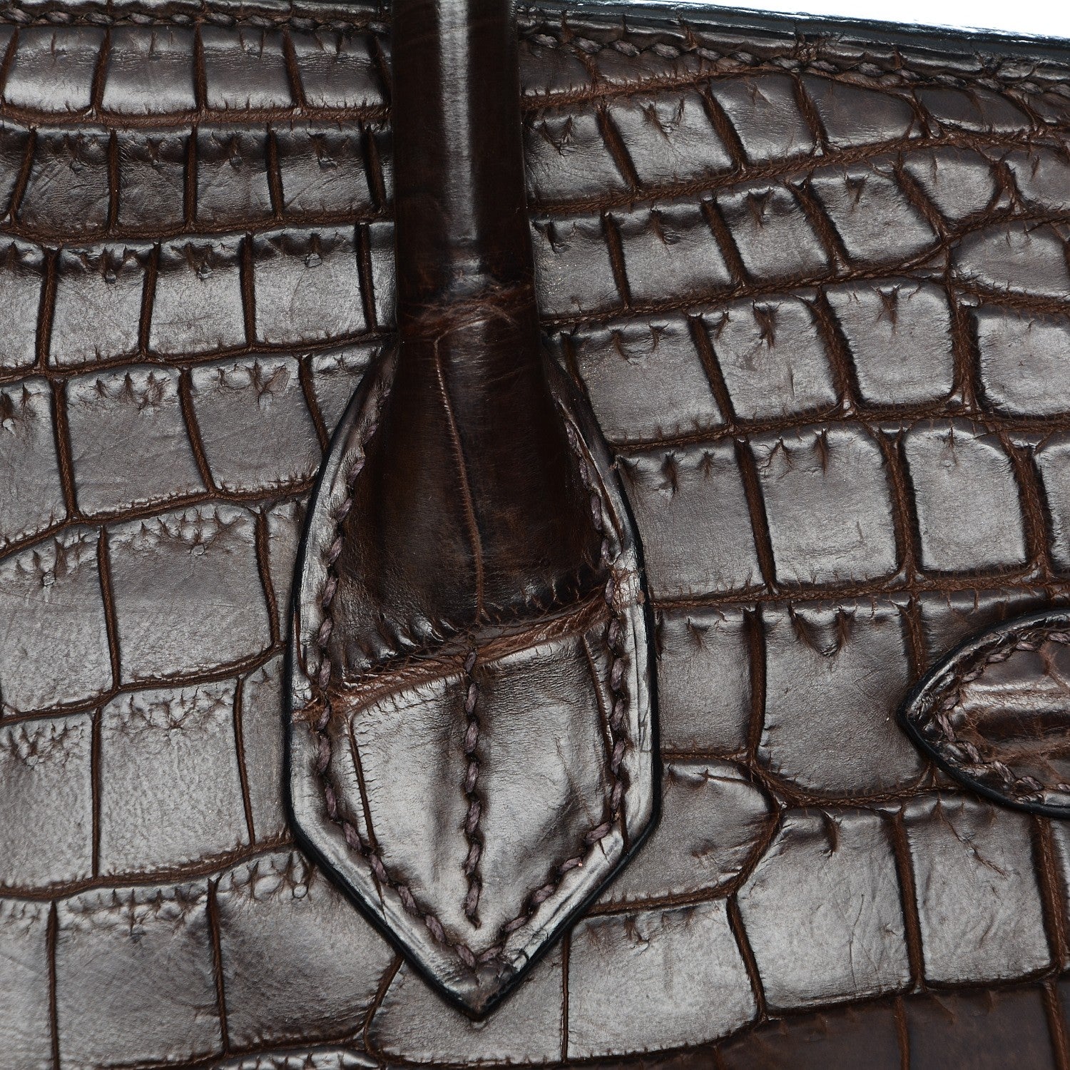 Hermes Matte Niloticus Crocodile Birkin 30 Chocolate 24 of 27