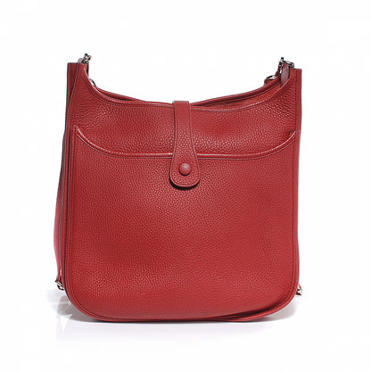 Hermes Clemence Evelyne III GM Rouge Casaque 6 of 7