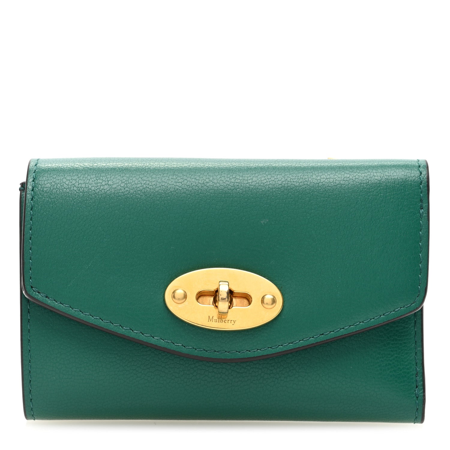 Mulberry Classic Grain Small Darley Wallet Green 1 of 7