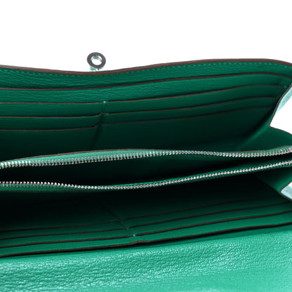 Hermes Chevre Mysore Kelly Longue Wallet Menthe 5 of 5