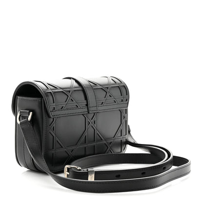 Christian Dior Calfskin Cosmo Laser Cut Cannage Mini Dior Charm Bag Black 3 of 9