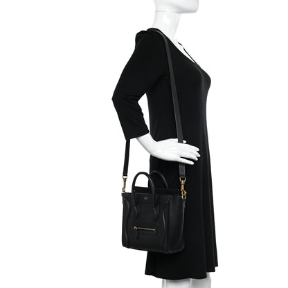 Celine Smooth Calfskin Nano Luggage Black 3 of 11
