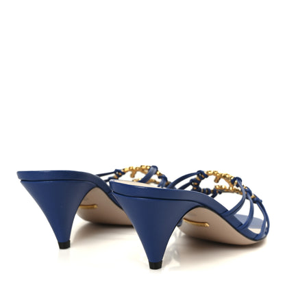 Gucci Malaga Kid Crystal GG Isa Ankle Strap 55mm Sandals 37 Rio Blue 5 of 10