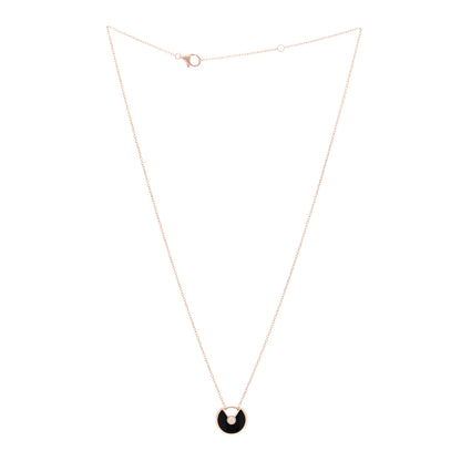 Cartier 18K Pink Gold Diamond Black Onyx XS Amulette de Cartier Pendant Necklace 3 of 5