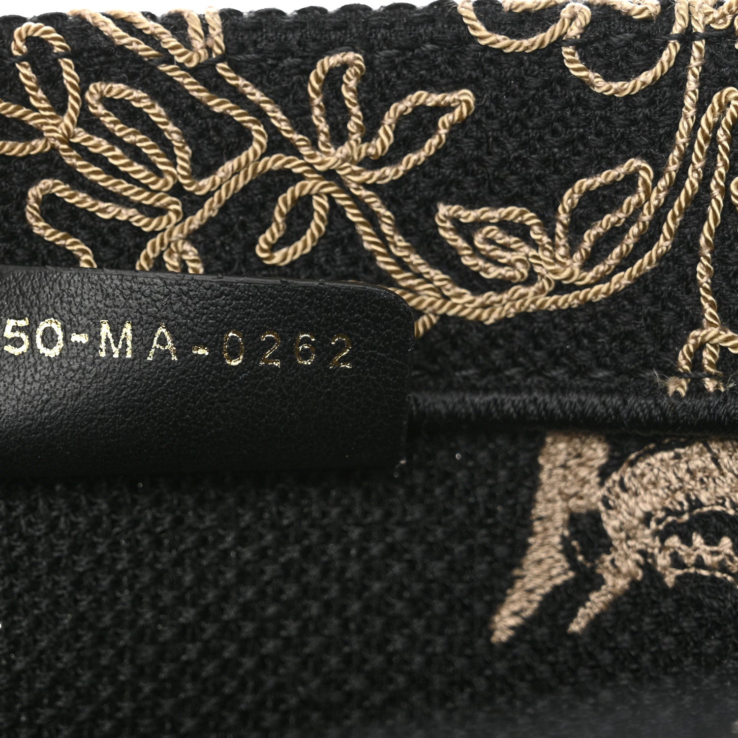 Christian Dior Canvas Embroidered Large Ornamental Cornely Book Tote Black Beige 7 of 14