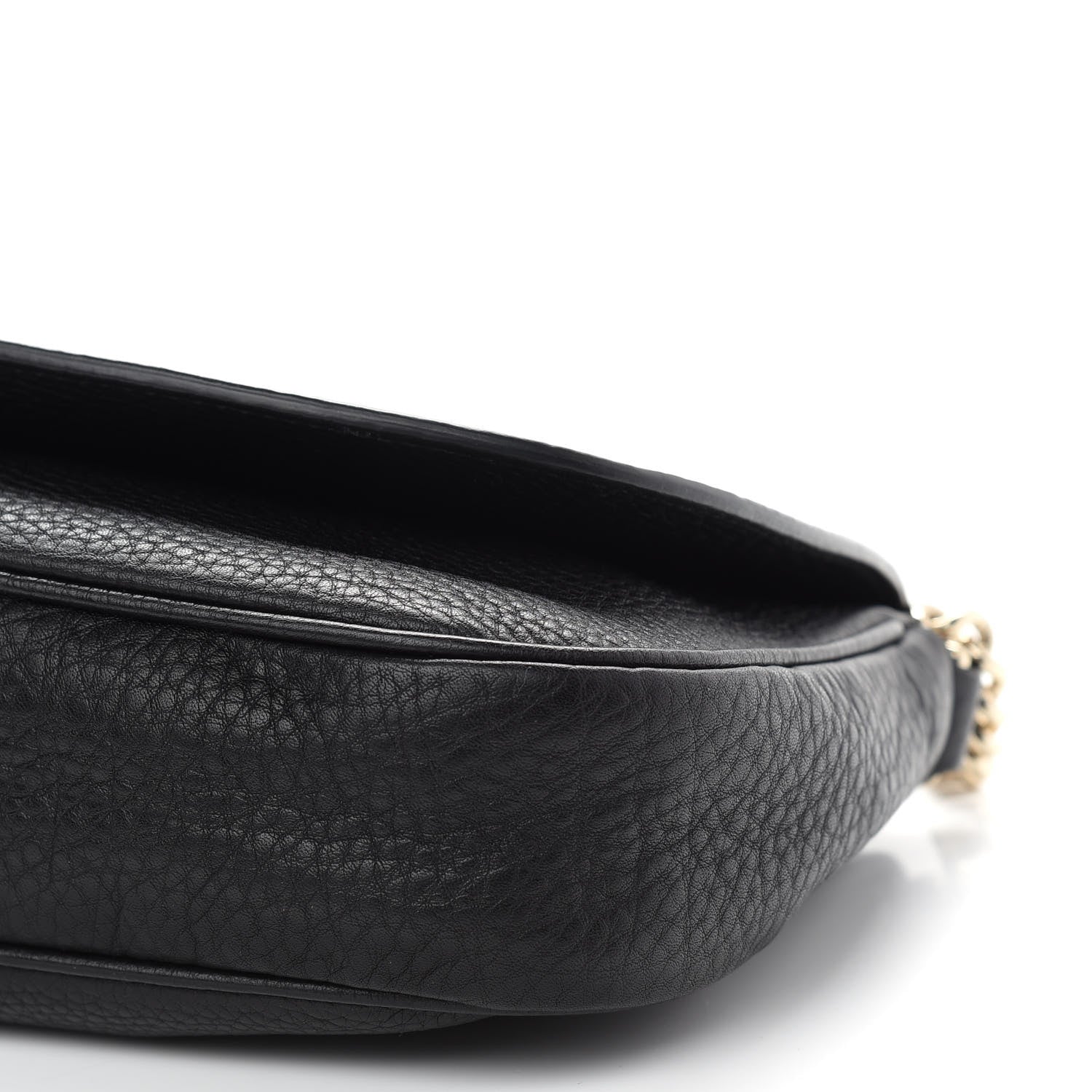 Gucci Pebbled Calfskin Medium Soho Flap Crossbody Black 9 of 9