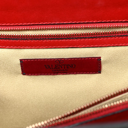 Valentino Garavani Vitello Demetra Satchel Red 5 of 7
