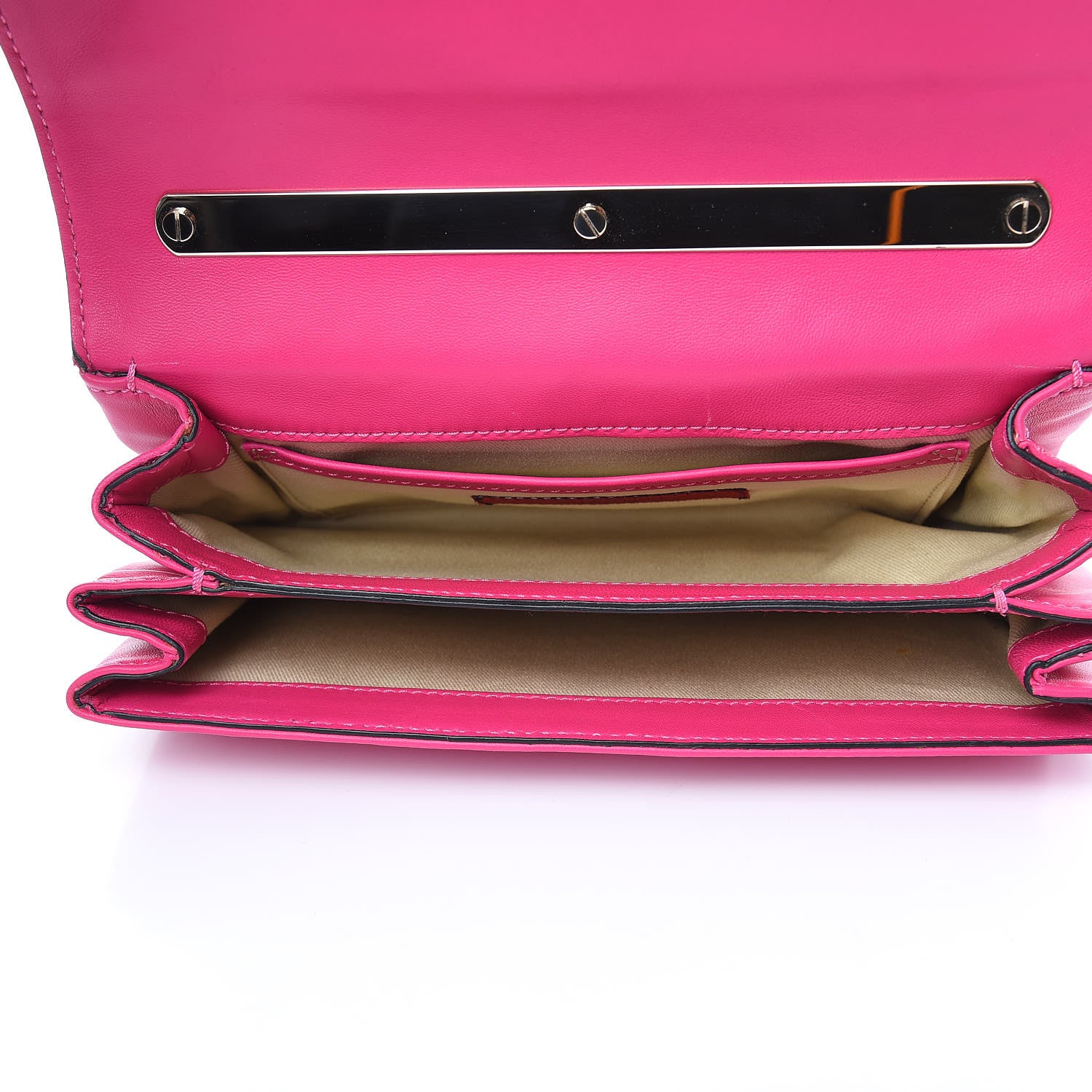 Valentino Garavani Calfskin Va Va Voom Shoulder Bag Pop Fuxia 5 of 12