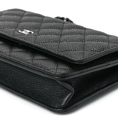 Chanel Caviar Quilted Wallet on Chain WOC Black 12 of 13