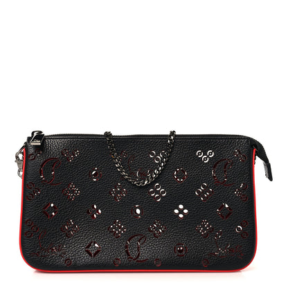 Christian Louboutin Calfskin Empire Loubinthesky Loubila Chain Clutch Black 1 of 9