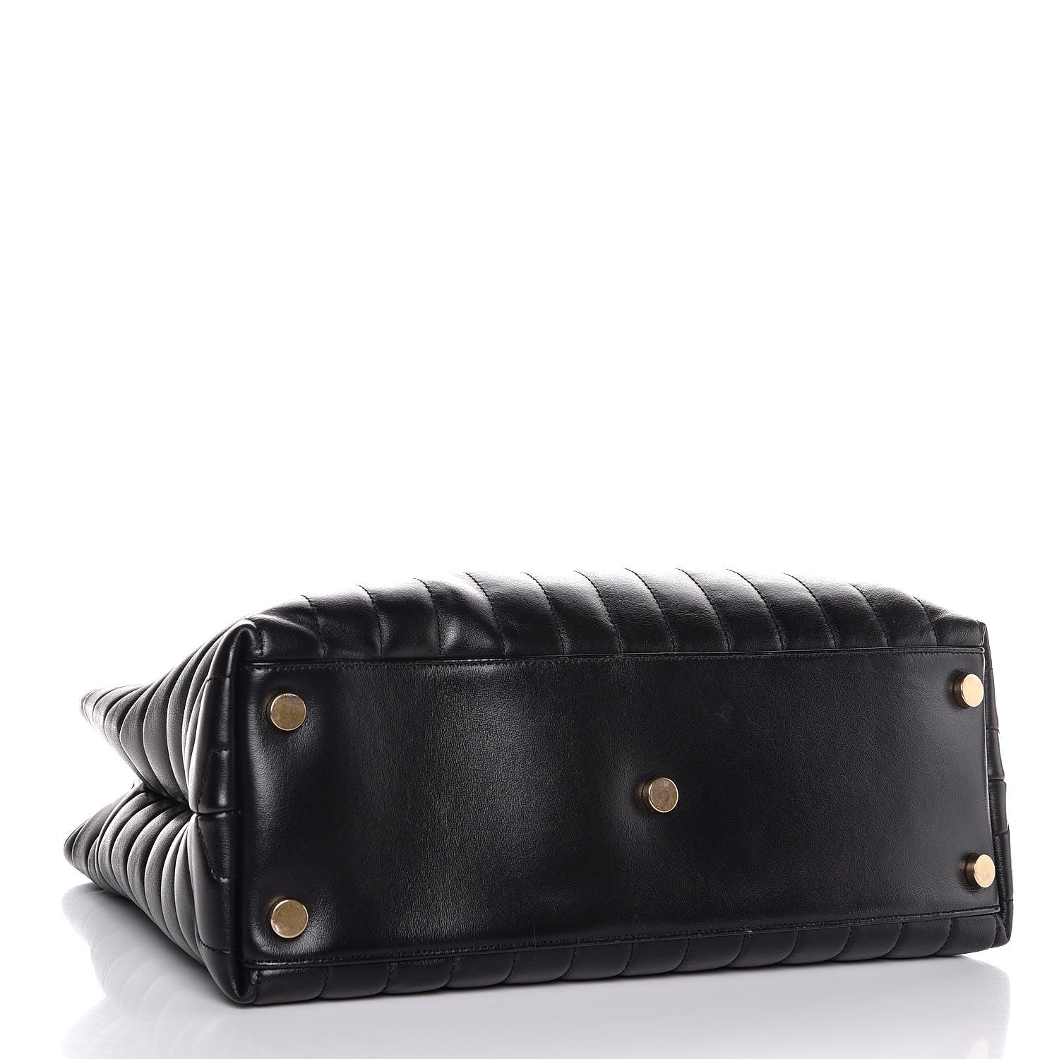 Saint Laurent Calfskin Y Quilted Monogram Large Loulou Shopper Black 4 of 7
