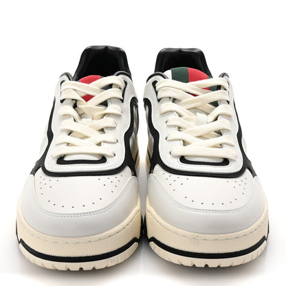 Gucci Calfskin Mens Re-Web Sneakers 10.5 Black White 6 of 20