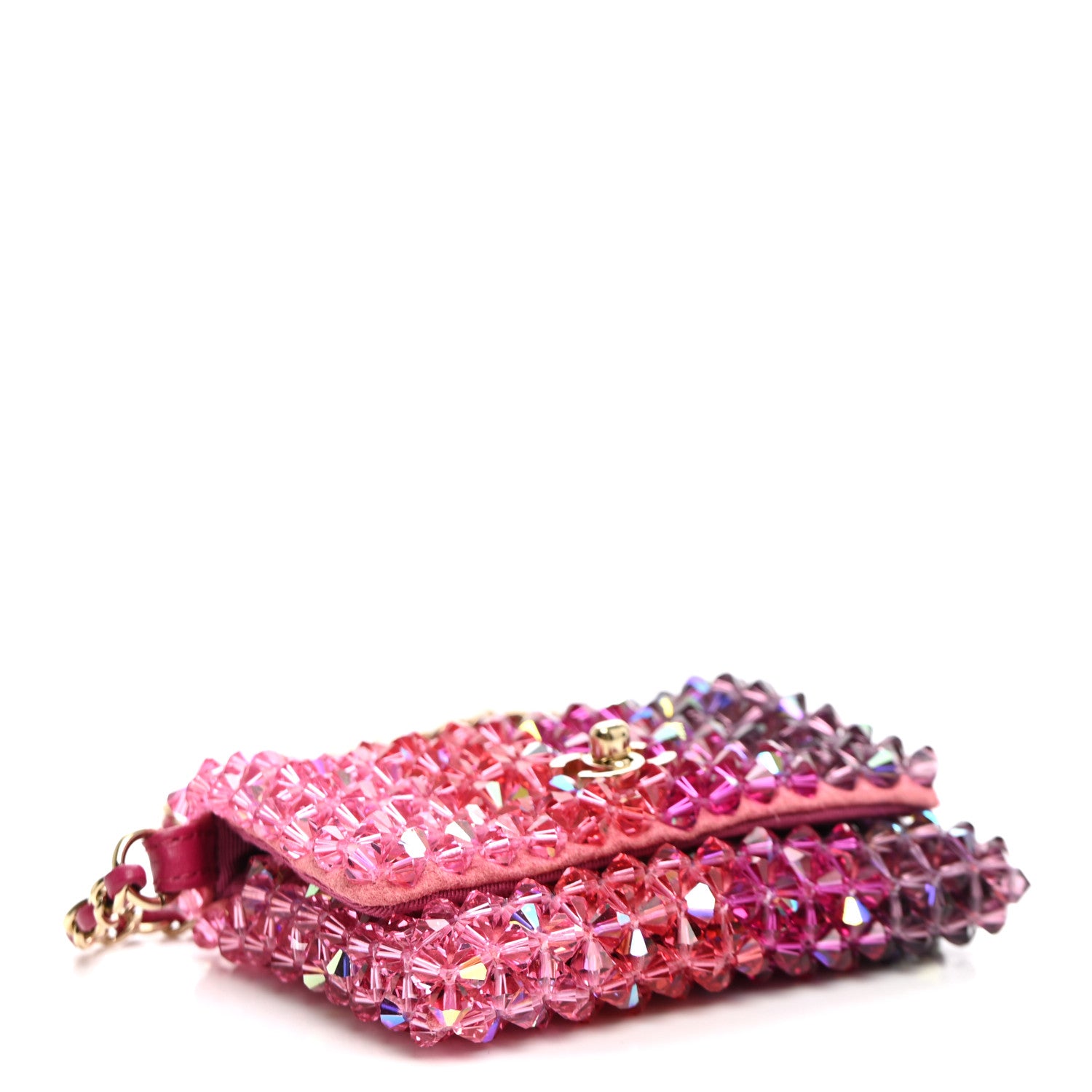 Chanel Crystal Mini Flap Pink Purple 4 of 10