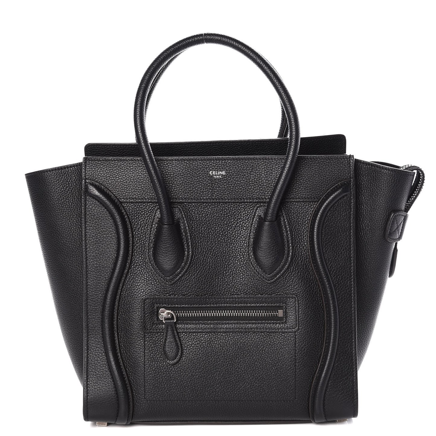 Drummed Calfskin Micro Luggage Black
