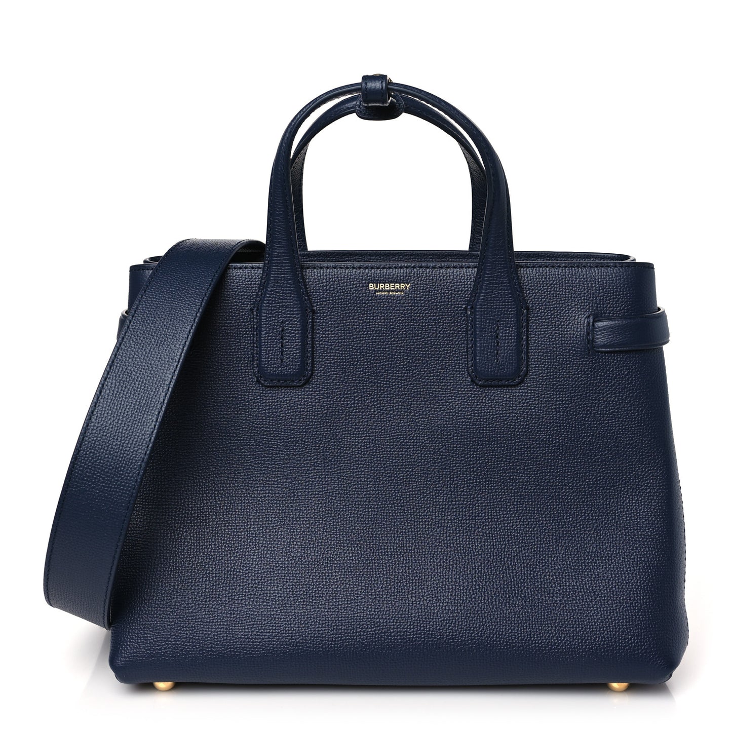 Derby Calfskin Vintage Check Medium Banner Tote Regency Blue