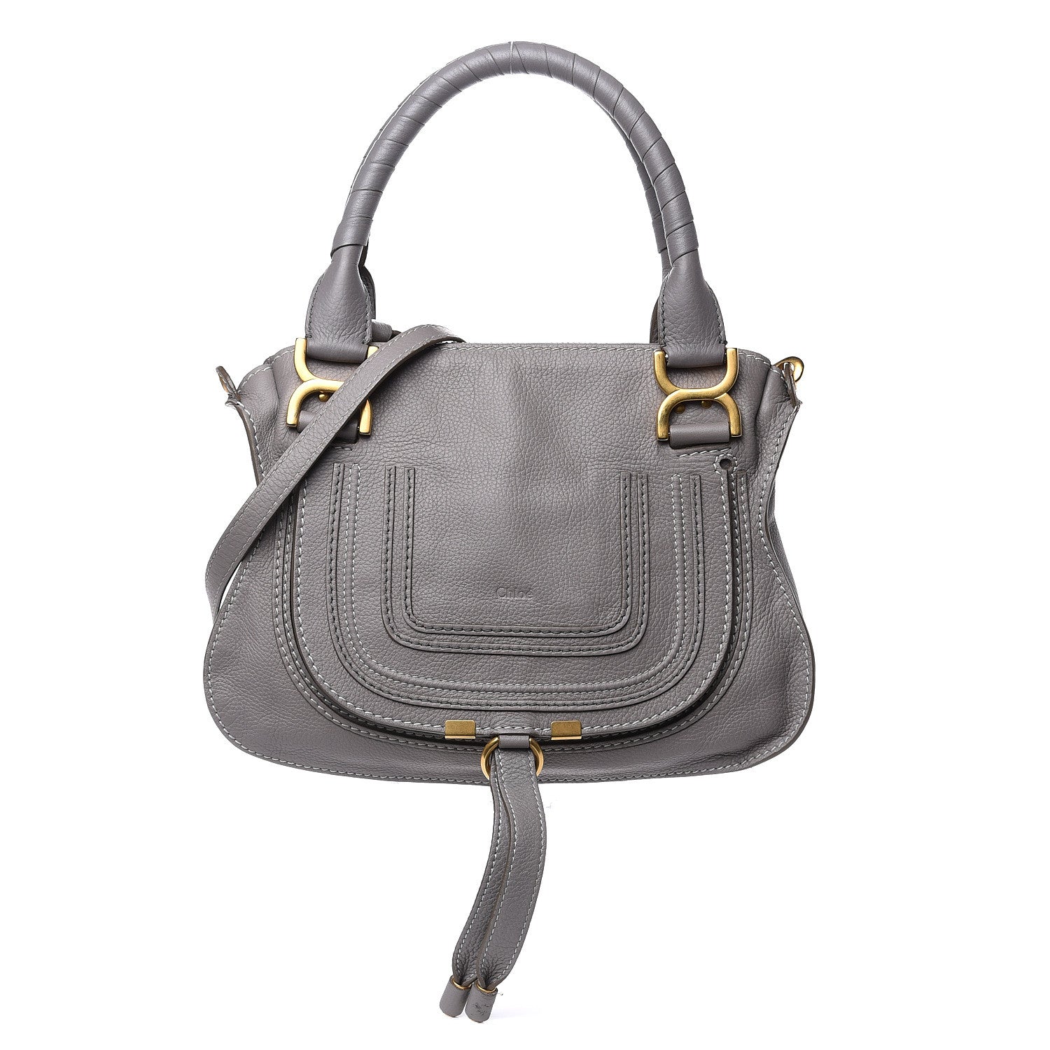 Chloe Calfskin Small Marcie Satchel Cashmere Grey 1 of 1