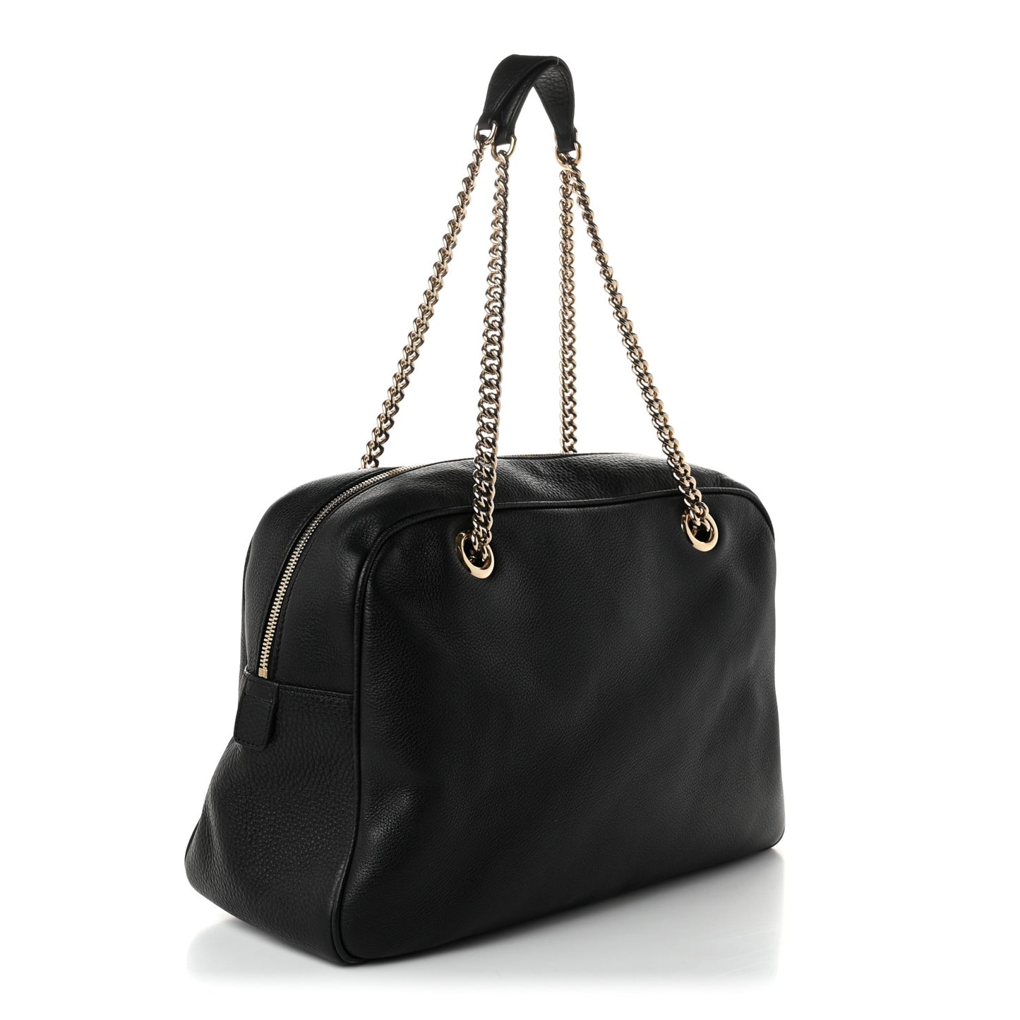 Pebbled Calfskin Medium Soho Bowler Black