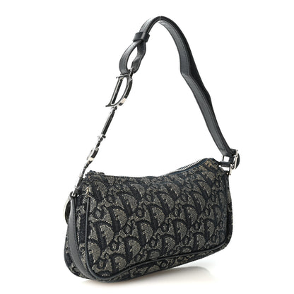 Christian Dior Monogram Shoulder Bag Pochette Blue 3 of 10