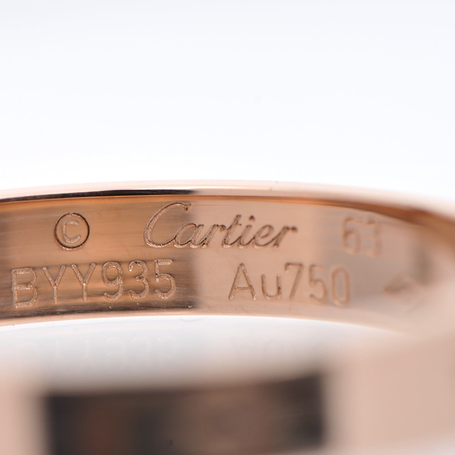 Cartier 18K Pink Gold 3.5mm LOVE Wedding Band Ring 63 10.25 4 of 5