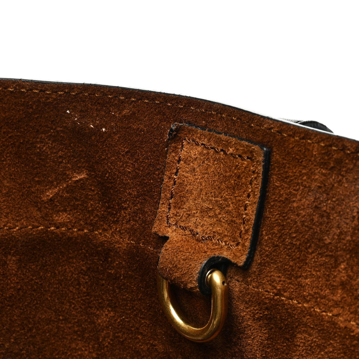 Suede Large Ophidia Vertical Shopping Tote Chestnut