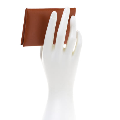 Hermes Chevre Mysore Calvi Card Case Cuivre 2 of 8