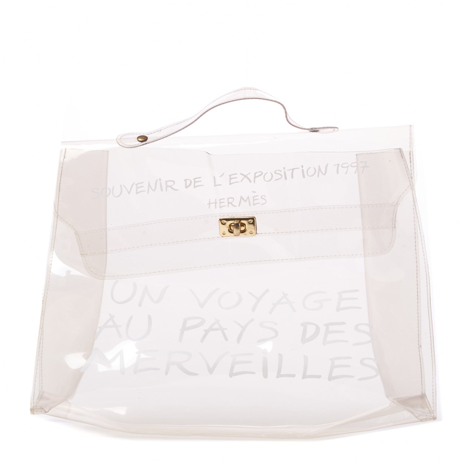 Hermes Vinyl Souvenir De L'Exposition Kelly Transparent 1 of 6