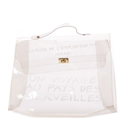 Hermes Vinyl Souvenir De L'Exposition Kelly Transparent 1 of 6