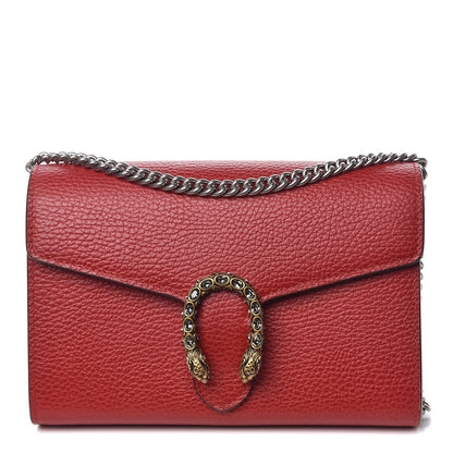 Gucci Calfskin Mini Dionysus Chain Wallet Hibiscus Red 1 of 13
