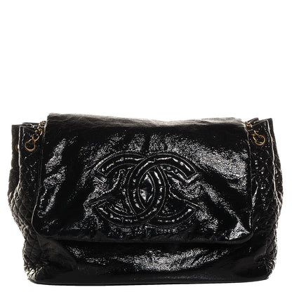 Chanel Vinyl Extra Large Rock and Chain Flap Black 1 of 7