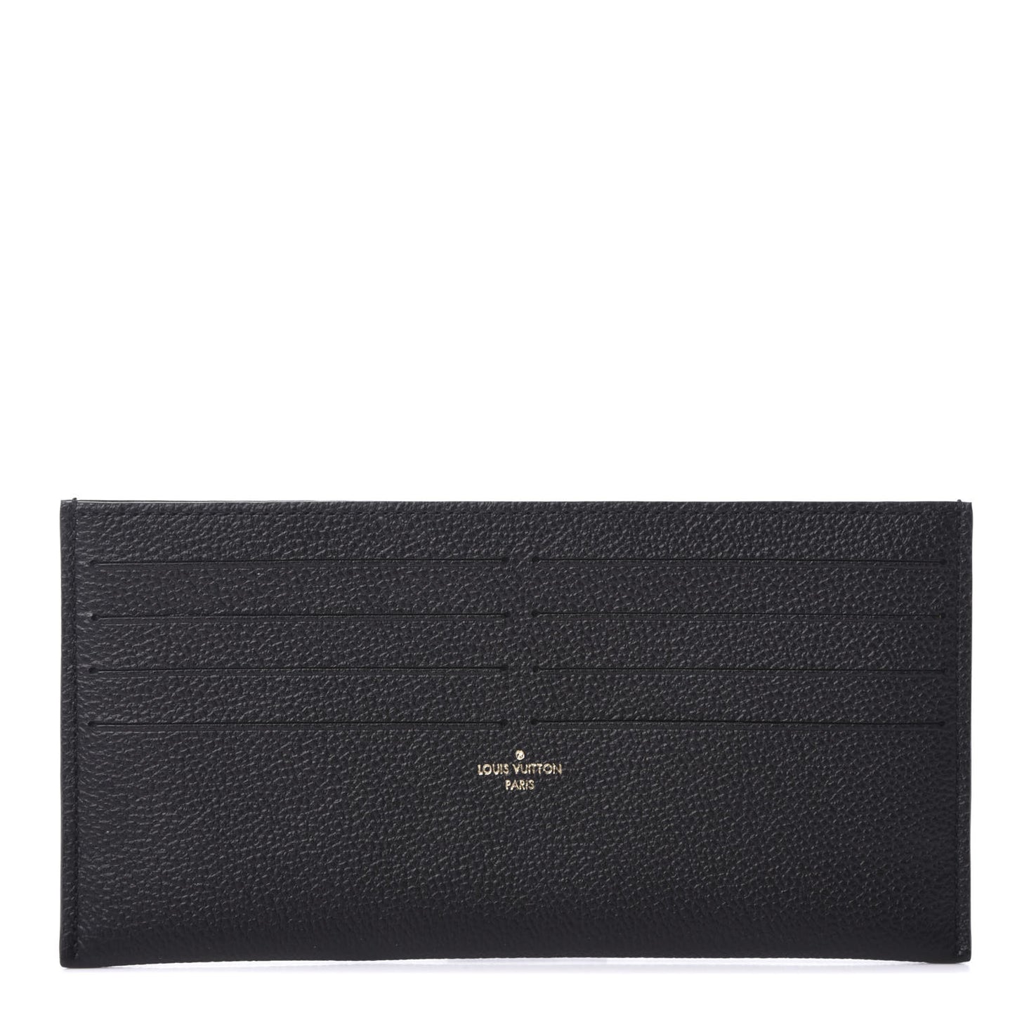 Calfskin Felicie Chain Wallet Card Holder Insert Black