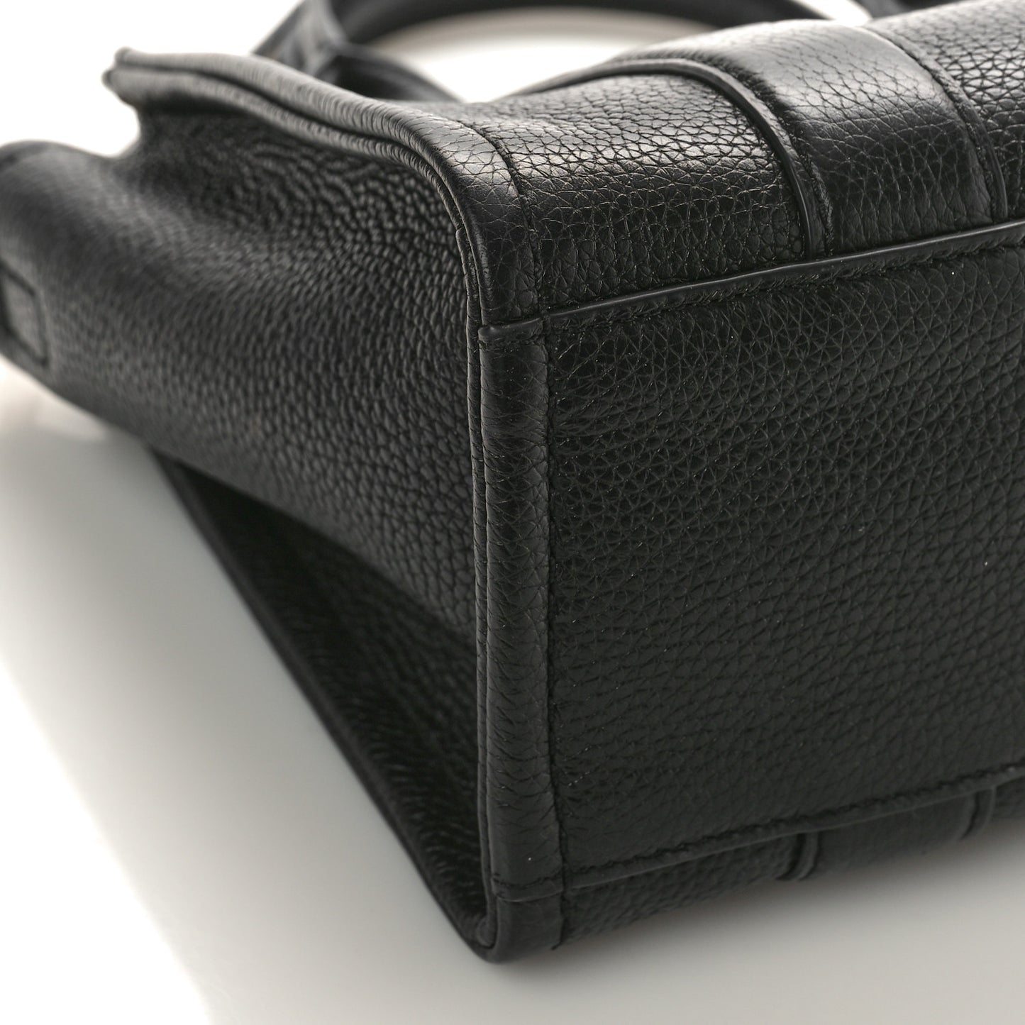 Grained Calfskin Small The Tote Bag Black