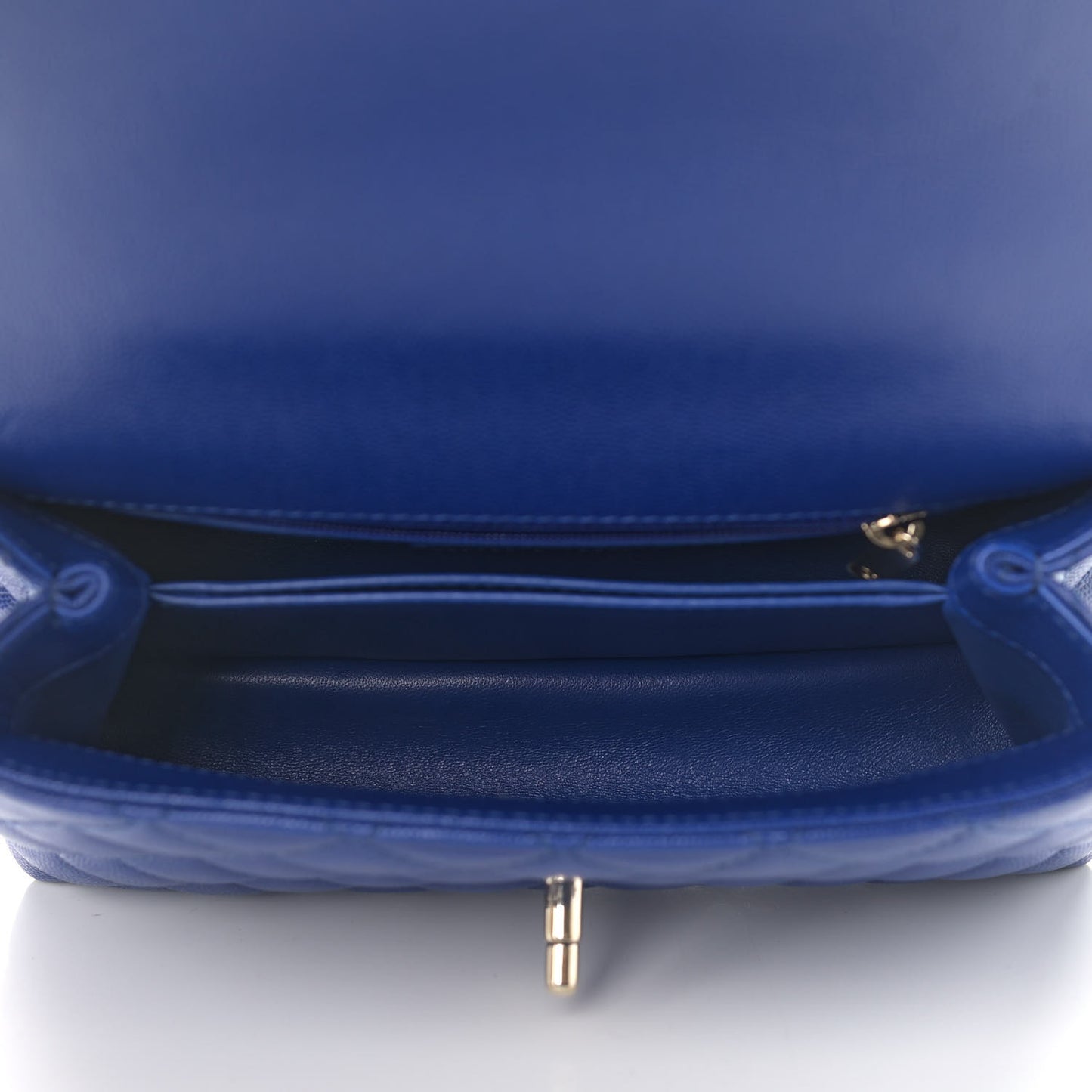 Caviar Quilted Mini Coco Handle Flap Blue