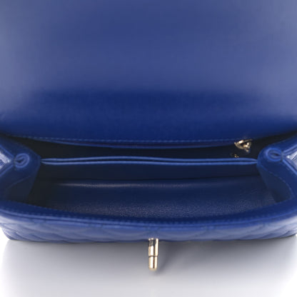 Chanel Caviar Quilted Mini Coco Handle Flap Blue 4 of 8