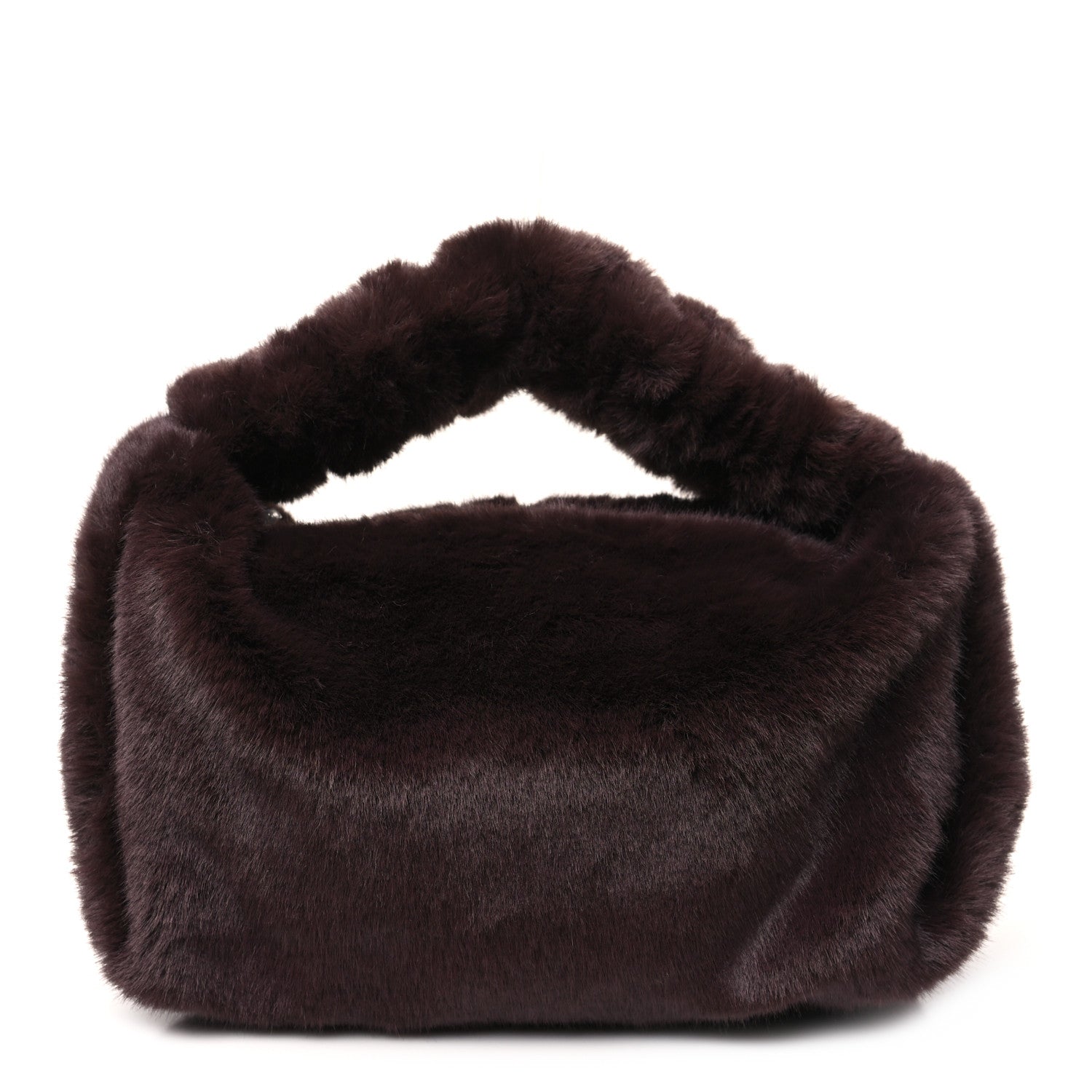 Alexander Wang Faux Fur Small Scrunchie Bag Cola 1 of 11
