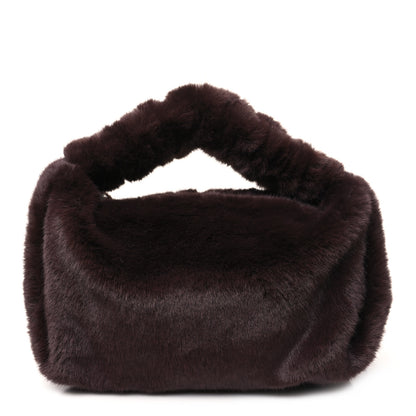 Alexander Wang Faux Fur Small Scrunchie Bag Cola 1 of 11