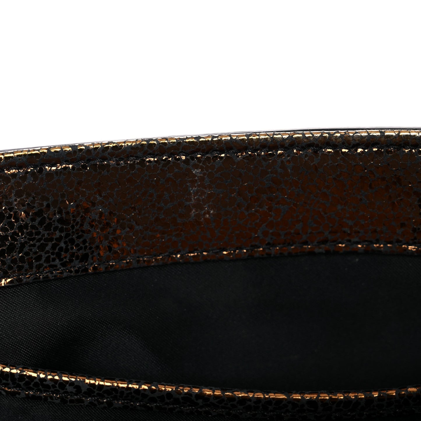 Metallic Suede Palazzo Sultan Shoulder Bag Black Gold