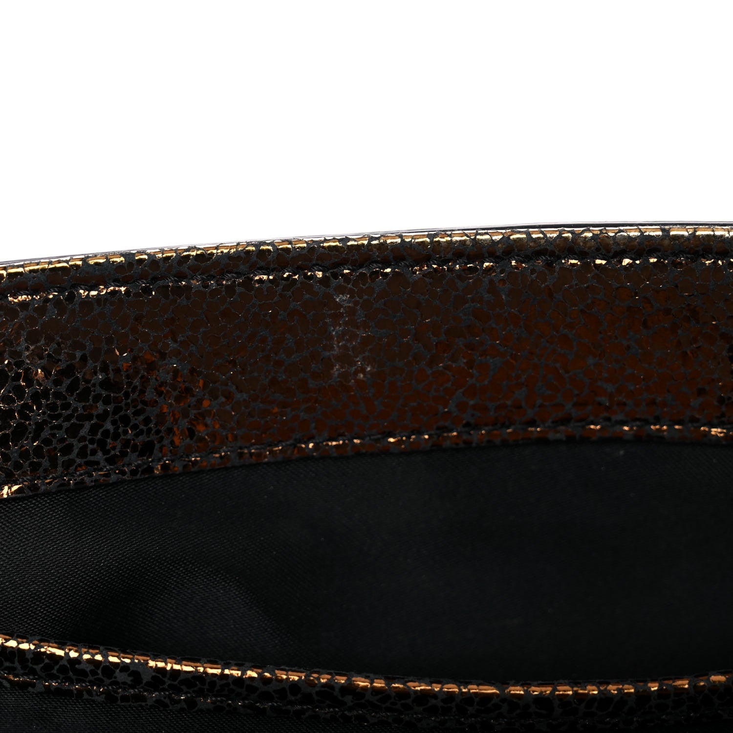 Versace Metallic Suede Palazzo Sultan Shoulder Bag Black Gold 16 of 17