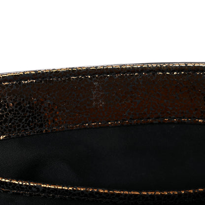 Versace Metallic Suede Palazzo Sultan Shoulder Bag Black Gold 16 of 17