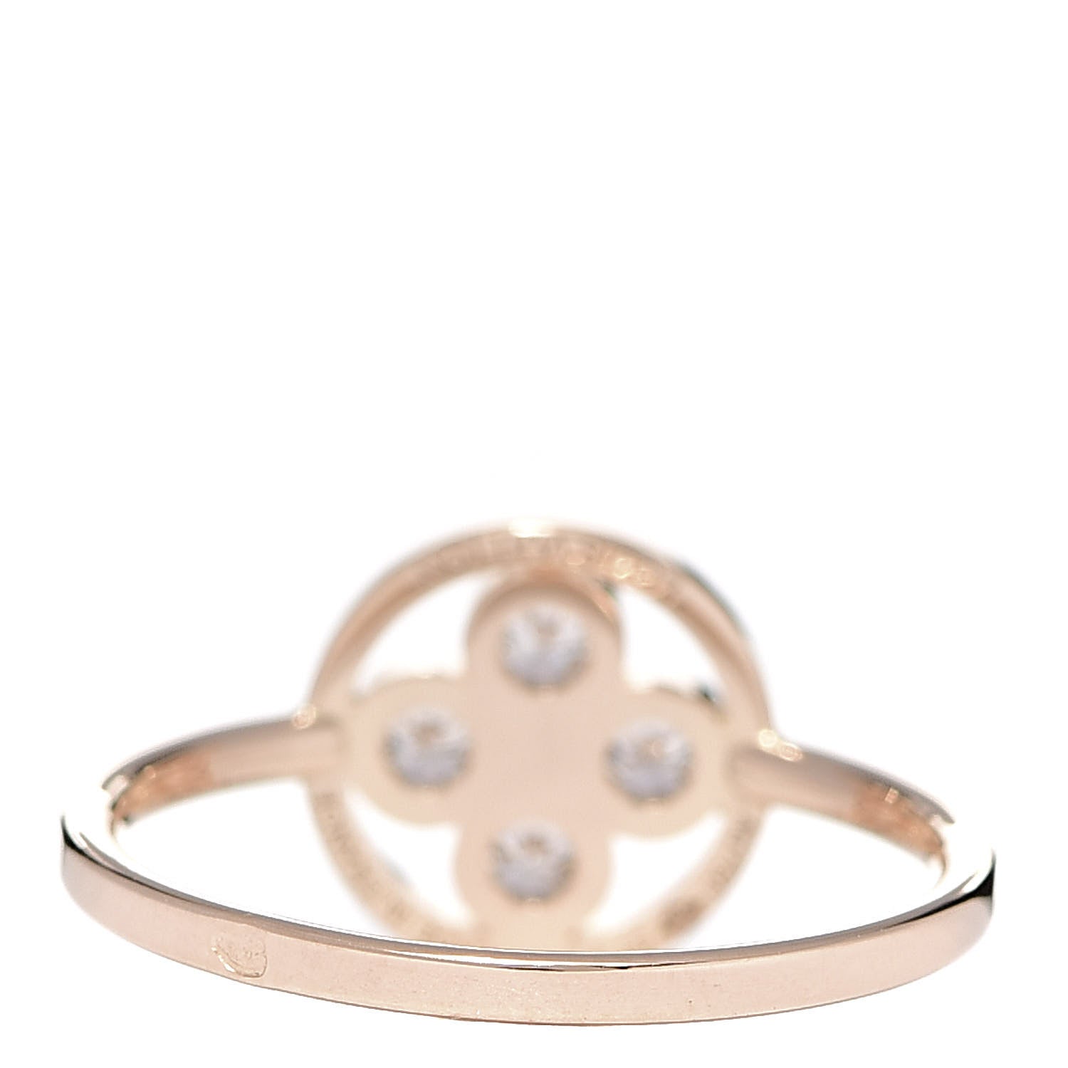 Louis Vuitton 18K Pink Gold Diamond Blossom BB Ring 49 4.75 3 of 4