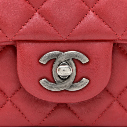 Chanel Lambskin Quilted Mini Rectangular Flap Red 12 of 12