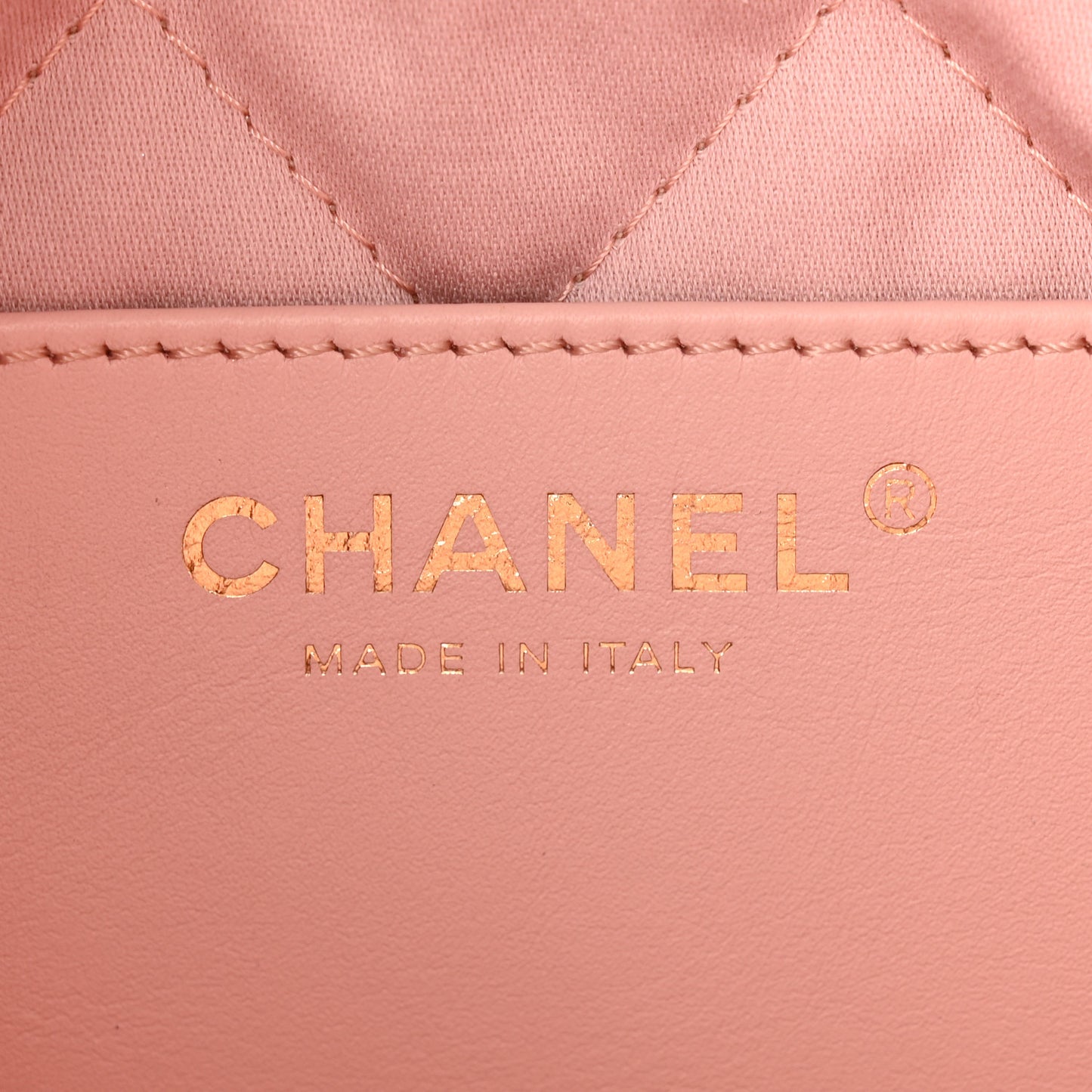 Shiny Calfskin Quilted Mini Chanel 22 Light Pink