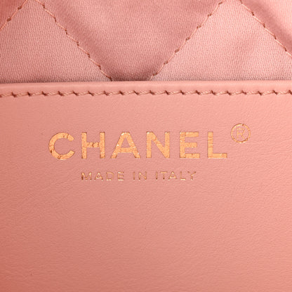 Chanel Shiny Calfskin Quilted Mini Chanel 22 Light Pink 6 of 11