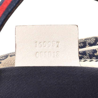 Gucci Monogram Vintage Web Signature XL Bowler White 6 of 15
