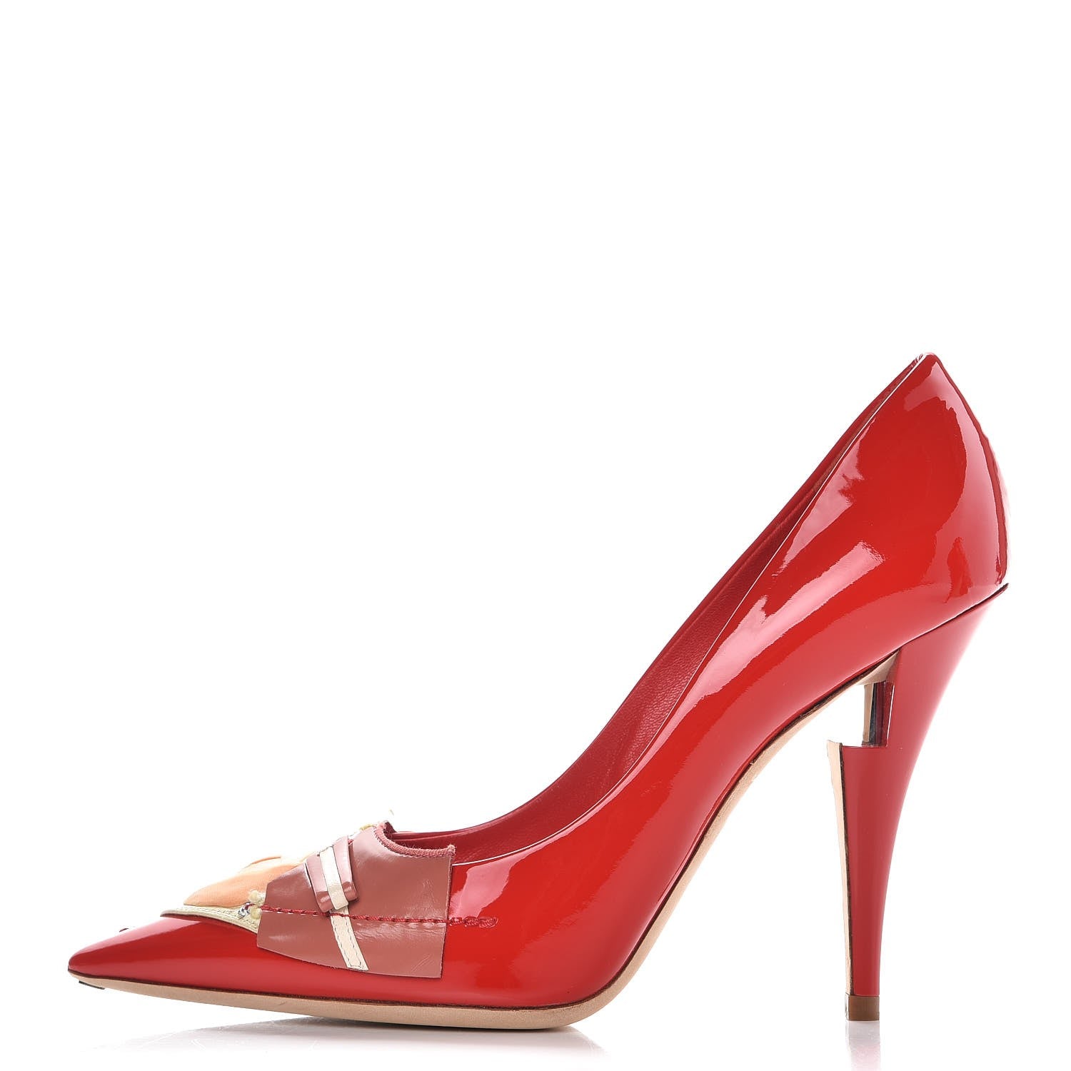 Louis Vuitton Patent French Riviera Pumps 39 Red 1 of 11