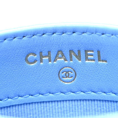 Chanel Lambskin Quilted Chanel 19 Card Holder Blue 6 of 9