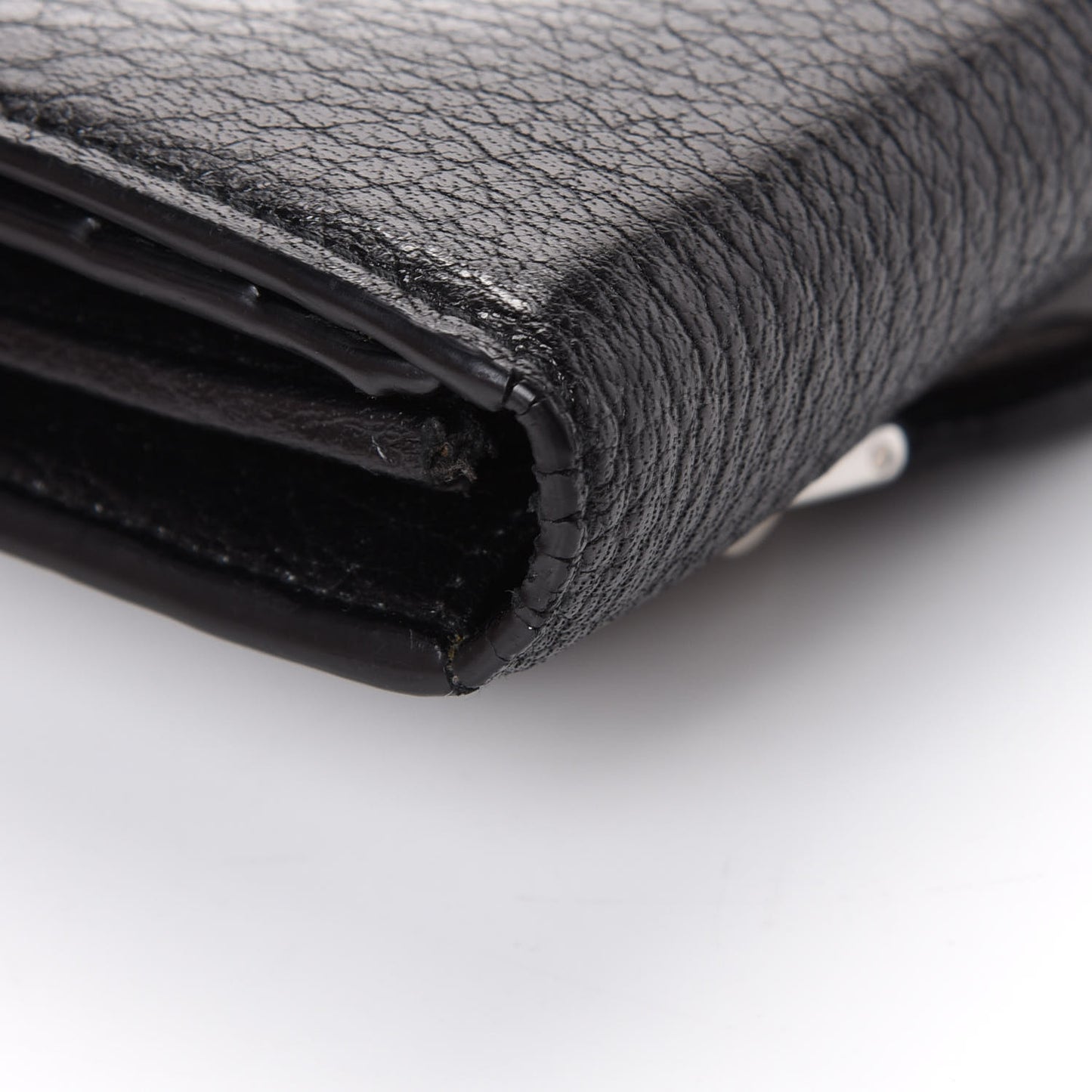 Vitello Daino Continental Flap Wallet Black