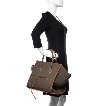 Celine Baby Grained Calfskin Medium Phantom Luggage Stone 2 of 9