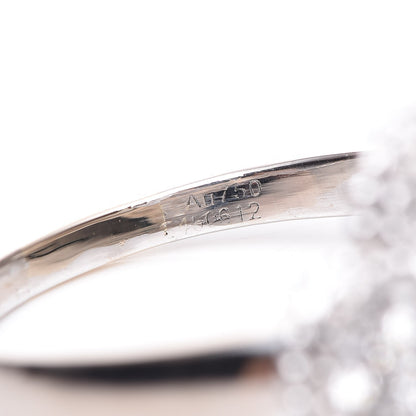 Van Cleef & Arpels 18K White Gold Diamond Vintage Alhambra Ring 60 9 10 of 11